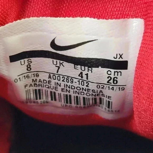 Nike Zoom 2K Off White University Red - 8/9.5 - Picture 9 of 9